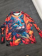 Shirt met kat en herfstbladeren, Overige kleuren, Nieuw, Ophalen of Verzenden, Lange mouw