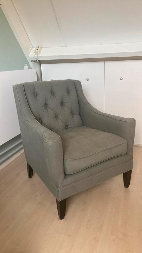 Rofra fauteuil donkergroen/grijs/olijf, Huis en Inrichting, Fauteuils, Gebruikt, Stof, Ophalen