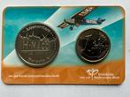 NL €1 + Penning 100 jr 1e vlucht coincard, Ophalen of Verzenden, Overige landen, 1 euro, Setje