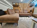 Hoekbank - Cognac - Microvezel, 125 cm of meer, 125 cm of meer, Zo goed als nieuw, Info@homefriesland.nl