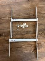 2x HJÄLPA verstelbare kledingroede met ophangrails wit, Ophalen, Minder dan 50 cm, Zo goed als nieuw, Minder dan 25 cm