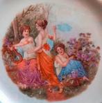 VINTAGE porcelain Reticulated plate Met thema drie zussen, Ophalen of Verzenden