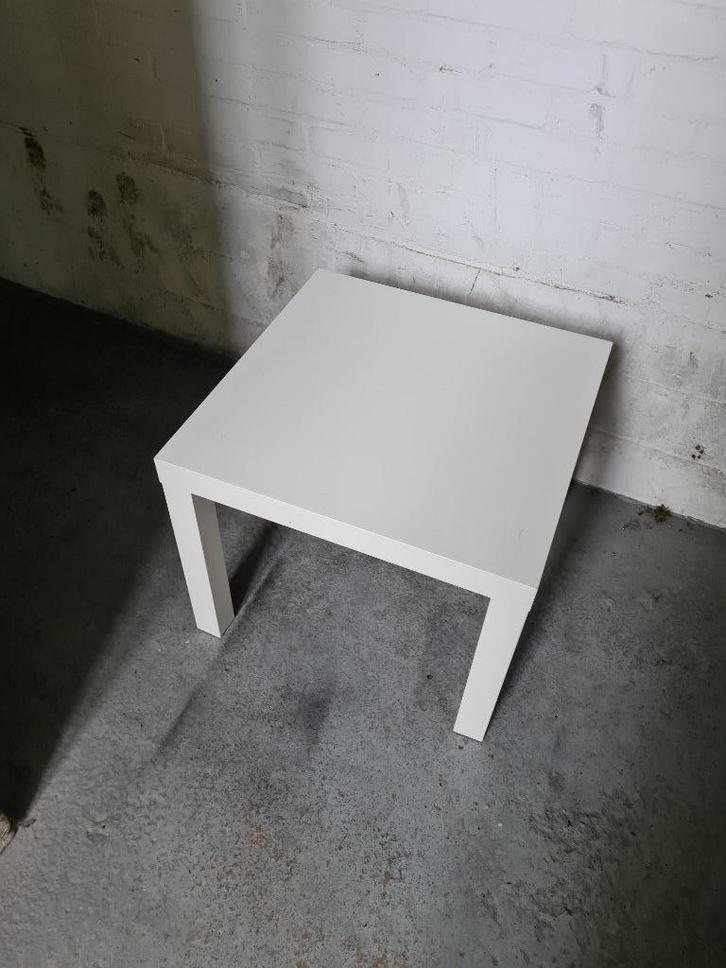 Wit bijzettafeltje (50x50 cm) - Gratis af te halen, Huis en Inrichting, Tafels | Bijzettafels, Gebruikt, Vierkant, 45 tot 60 cm