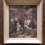 Oude Schilderijlijst met Kinderen, Antiek en Kunst, Ophalen of Verzenden