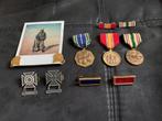 US Medaille set van een Amerikaans soldaat, Ophalen, Landmacht, Amerika, Lintje, Medaille of Wings