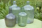 Oude groene brocante vintage flessen, Ophalen