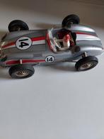 Blikken Raceauto Joustra nr 14 grijs., Ophalen of Verzenden
