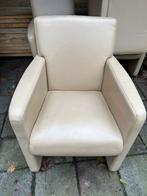 4 eetkamer stoelen beige wit leer, Huis en Inrichting, Stoelen, Ophalen, Zo goed als nieuw, Wit, Leer
