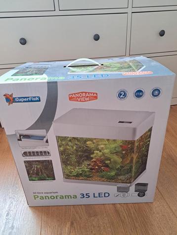 Superfish Panorama 35 LED Aquarium - 35 L -Wit-38x26.5x 39.5 beschikbaar voor biedingen