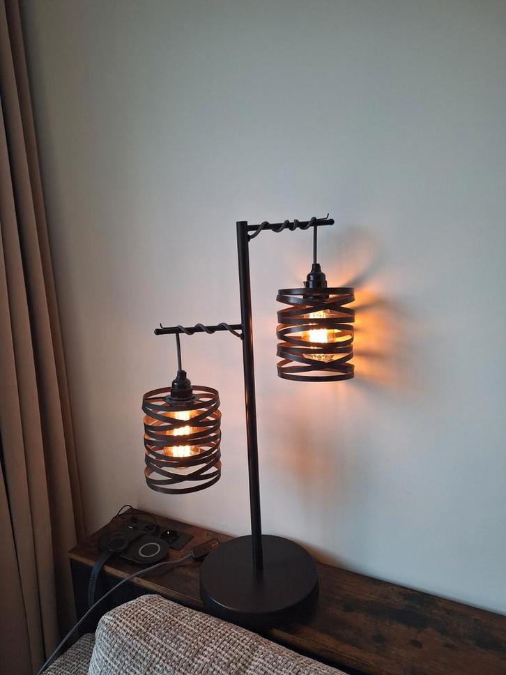 Industriële lamp, Huis en Inrichting, Lampen | Tafellampen, Zo goed als nieuw, Minder dan 50 cm, Ophalen