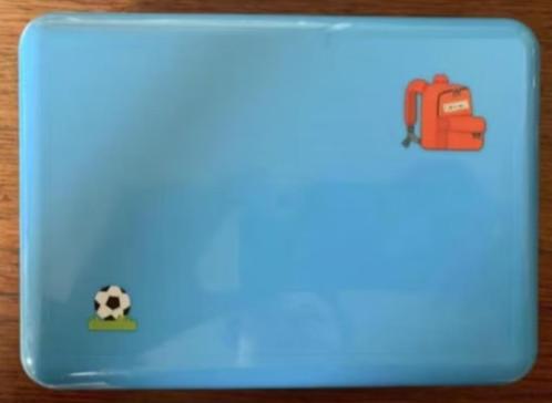 Blauwe lunchbox, broodtrommel voetbal rugzak; Blue Band, Diversen, Schoolbenodigdheden, Nieuw, Ophalen of Verzenden