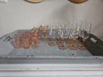 Vintage Luminarc France Roze Glazen Swirl, Antiek en Kunst, Curiosa en Brocante, Ophalen