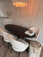 Eettafel oslo zwart, Ophalen, Zo goed als nieuw, 4 tot 6 stoelen