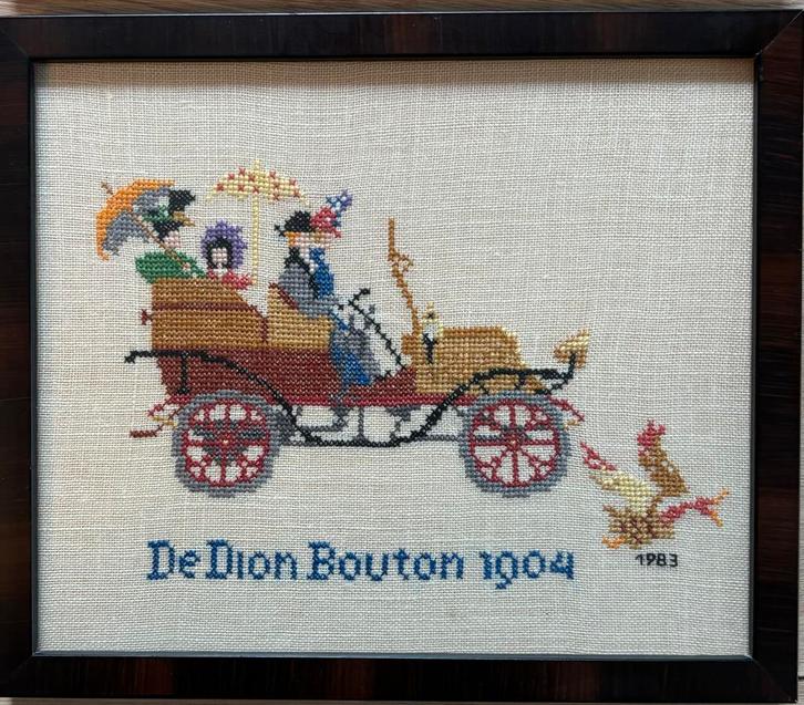 3 gebord. old mobiles - rolls royce -  Dion Bouton, Huis en Inrichting, Woonaccessoires | Schilderijen, Tekeningen en Foto's, Zo goed als nieuw
