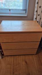 Ikea Malm ladekast - 3 lades - eiken, Ophalen, 5 laden of meer, 50 tot 100 cm, Zo goed als nieuw