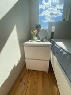 IKEA MALM Nightstand – 2-Drawer – White – 40x55 cm, Minder dan 45 cm, Ophalen of Verzenden, Zo goed als nieuw, Minder dan 55 cm