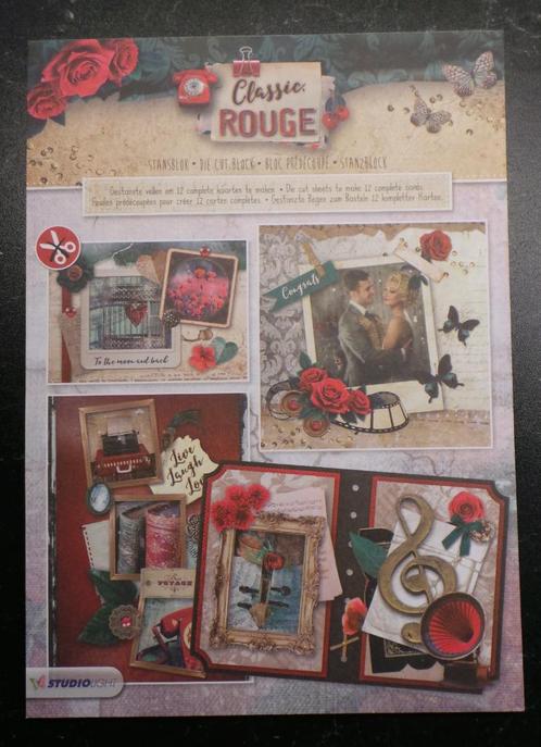 3D Stansblok - Classic Rouge - Studio Light - NIEUW, Hobby en Vrije tijd, Kaarten | Zelf maken, Nieuw, Overige typen, Overige thema's