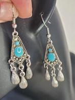 Vintage 80's navajo design oorbellen, Sieraden, Tassen en Uiterlijk, Oorbellen, Ophalen of Verzenden, Zo goed als nieuw, Goud