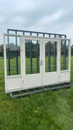 Openslaande deuren met zijlichten, Doe-het-zelf en Verbouw, Kozijnen en Schuifpuien, Ophalen of Verzenden, Hout, 225 cm of meer