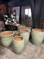 Jade Groene Plantenpotten - Diverse Maten, Tuin en Terras, Ophalen, Overige materialen, Gebruikt, Minder dan 60 cm