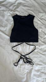 Zwarte croptop Maat M (valt als S), Maat 38/40 (M), Zwart, Ophalen of Verzenden, Zo goed als nieuw