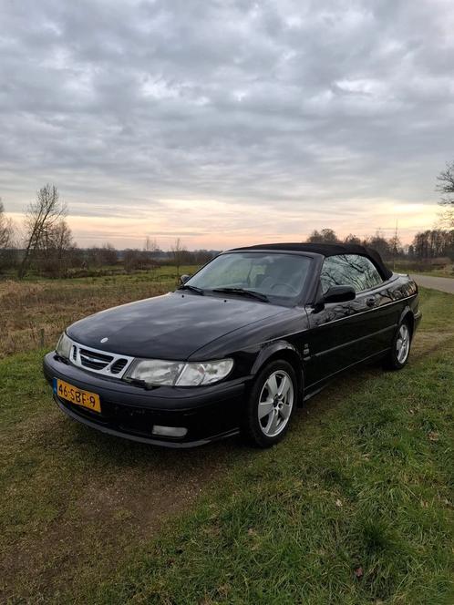 Saab 9-3 2.0 T Cabrio 2003 Zwart, Auto's, Saab, Bedrijf, Saab 9-3, Airconditioning, Centrale vergrendeling, Elektrische buitenspiegels