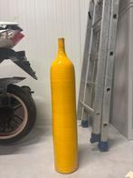 Xl lange gele sjieke classieke vaas, Verzenden, Geel, Minder dan 50 cm