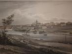 gravure kleur Venlo van dorp Blerick gezien J. Poppel 1858, Antiek en Kunst, Kunst | Etsen en Gravures, Verzenden