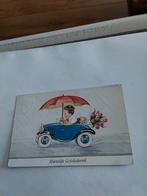 JONGEN MET HONDJE IN AUTO ONDER DE PARAPLU, Ophalen of Verzenden, Kinderen