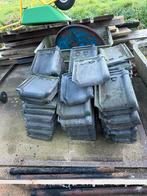 Blauw gesmoorde Tules du Noire pannen 75 stuks, Doe-het-zelf en Verbouw, Dakpannen en Dakbedekking, Ophalen, Steen of Klei, Blauw