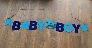 Geboorteslinger babyshower slinger. Jongen. beschikbaar voor biedingen