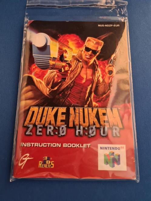 N64 - Duke Nukem Zero Hour handleiding, Spelcomputers en Games, Games | Pc, Gebruikt, Racen en Vliegen, 1 speler, Vanaf 3 jaar