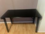 Bureau met glazen blad, Huis en Inrichting, Bureaus, Ophalen, Zo goed als nieuw