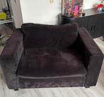 Zwarte loveseat, Huis en Inrichting, Ophalen, Gebruikt, Zwart rib, 75 tot 100 cm