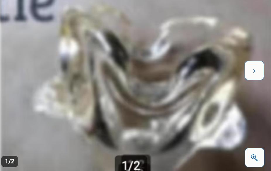 Zware design asbak glas diameter 11cm H10 cm, Verzamelen, Ophalen of Verzenden, Zo goed als nieuw, Asbak