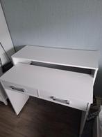 Bureau wit uitschuifbaar 98cm, Ophalen, Gebruikt, Bureau