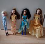 4 disney poppen jasmine belle assepoester disneyland hasbro, Ophalen of Verzenden, Zo goed als nieuw, Barbie