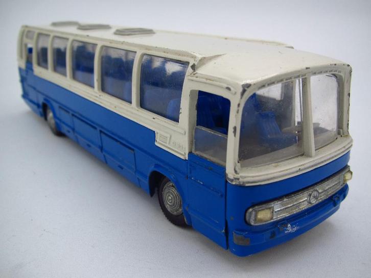 Tekno - Mercedes 0302 Bus Blauw/ Wit 1:50, Hobby en Vrije tijd, Modelauto's | 1:50, Gebruikt, Bus of Vrachtwagen, Tekno, Ophalen of Verzenden