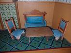 Antiek Poppenhuis Zithoekje - Bank, Stoelen, Tafel, Ophalen of Verzenden