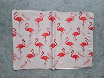 20× verzendzakken met flamingo's groot, 37×48cm beschikbaar voor biedingen