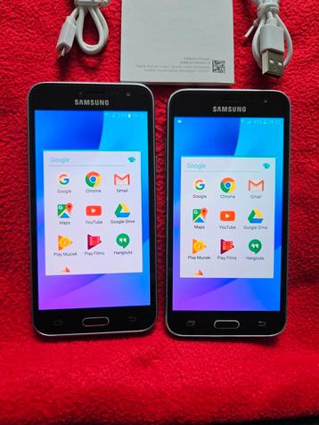 Bijna gratis 2x goed werkende Samsung galaxy J3,m.usb,€39,95 beschikbaar voor biedingen