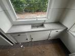 Terrazo / granieten aanrechtblad, Huis en Inrichting, Keuken | Keukenelementen, Ophalen, Gebruikt, Zwart, Minder dan 100 cm