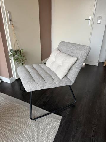 Fauteuil grijs / beige zgan