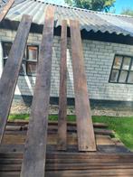 50 planken en balken azobe hardhout 2.5-3.5 dik 3-5 m lang, Tuin en Terras, Palen, Balken en Planken, Ophalen of Verzenden, Zo goed als nieuw