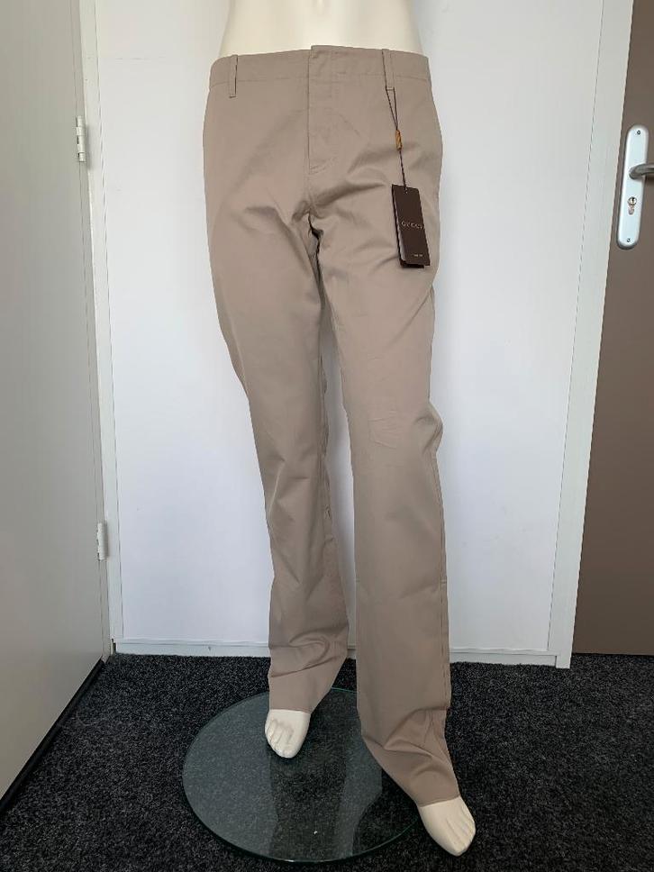 GUCCI pantalon broek 50 lichtbruin NIEUW+ETIKET, Kleding | Heren, Broeken en Pantalons, Nieuw, Maat 48/50 (M), Bruin, Verzenden