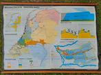 Nederland landkaart bedwongen waterland, Ophalen of Verzenden, 1800 tot 2000, Nederland, Landkaart