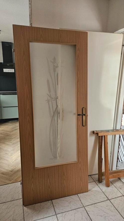 Deuren gratis af te halen!, Doe-het-zelf en Verbouw, Deuren en Horren, Gebruikt, Binnendeur, 200 tot 215 cm, 80 tot 100 cm, Glas