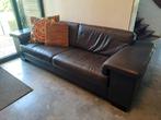 Leren Bank (3-zits), Huis en Inrichting, Banken | Bankstellen, Ophalen, Gebruikt, Modern, landelijk, Driepersoons