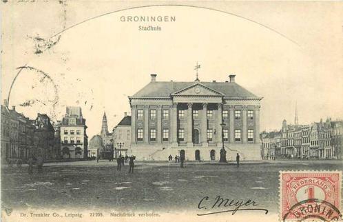 (380-099-005) Groningen Stadhuis, Verzamelen, Ansichtkaarten | Nederland, Groningen, Verzenden