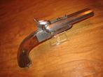 Antiek Spaans zeldzaam 15mm dubbelloops penvuur pistool, Antiek en Kunst, Verzenden